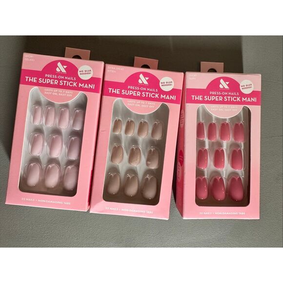 Olive and June Pink Short and Extra Short Super Stick Manicure Press on Nails - Picture 1 of 6
